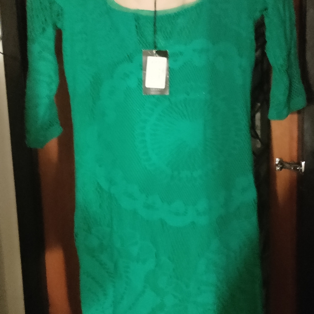 JEAN PAUL GAULTIER NWT Vintage Crochet Mesh Knit Dress in Green Size L